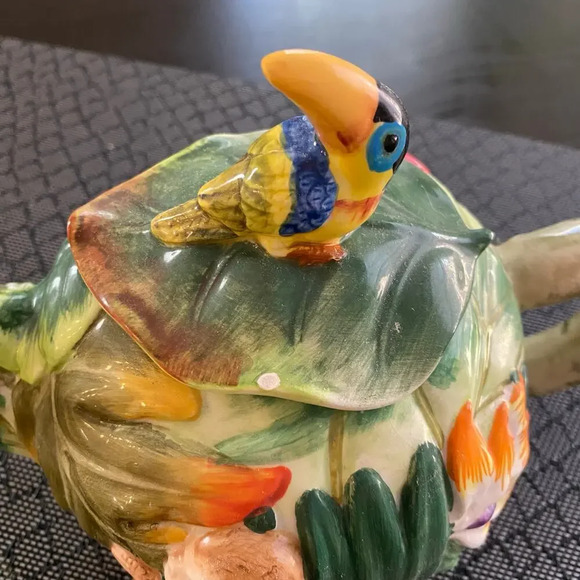 Junglewear by Genmert Teapot Bowl Monkey Toucan Jungle Safari Party Baby Shower - Picture 5 of 11